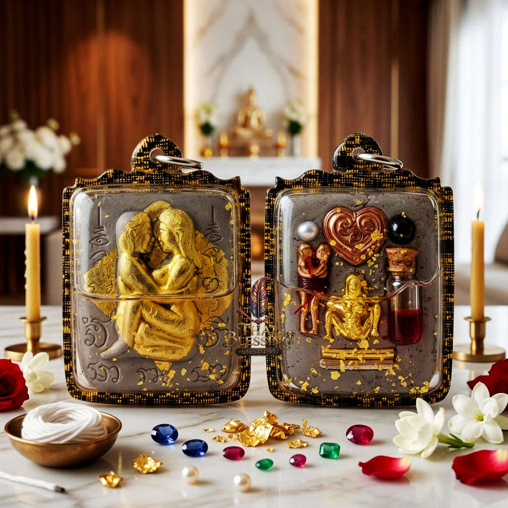 ✨ [The Sovereign of Infinite Magnetism: Master-Oil Edition] Sacred "Inn Khu Ruai Saneh" (The Couple of Abundant Charm) – Master-Blessed by Lersi Ruai Chak Phet (2019)
