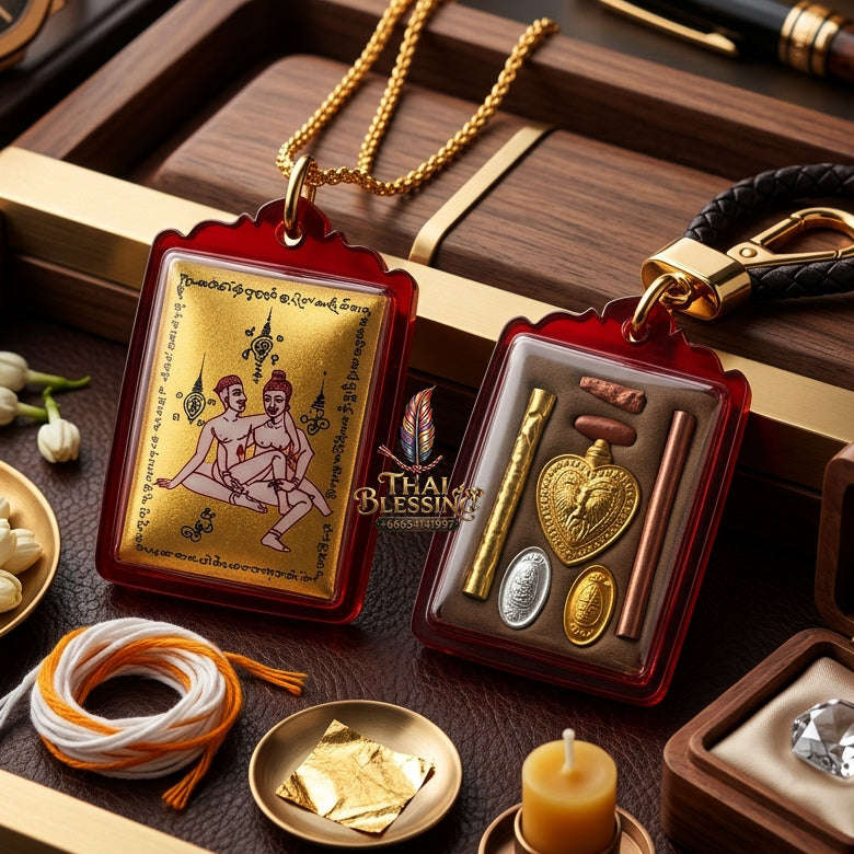 ✨ [The Sovereign of Infinite Masculine Allure: Master-Edition Locket] Sacred "Phaya The Krua" (The Lord of Universal Enticement) – Special "Gold-Field" Master-Teacher Edition (Male-to-Male Attraction) – Master-Blessed by Achan Manit Techawaro (2021)