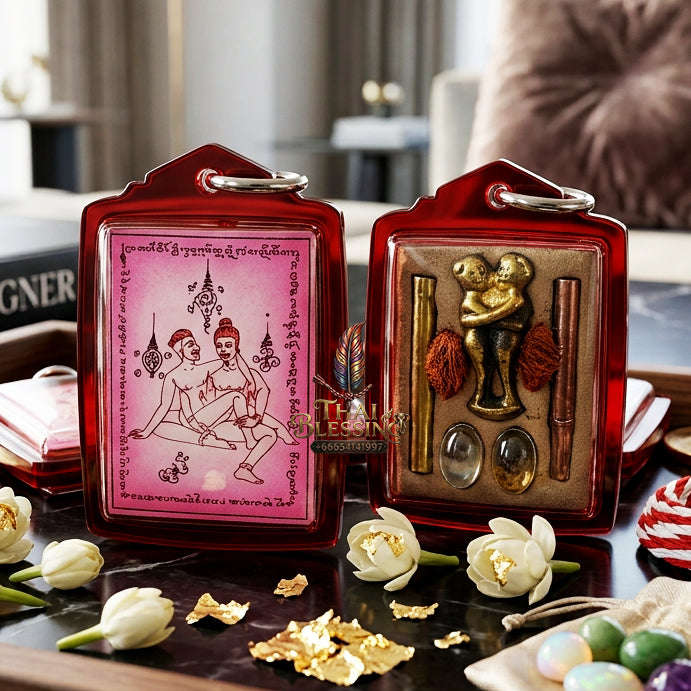 ✨ [The Sovereign of Masculine Union: Master-Edition Locket] Sacred "Phaya The Krua" (The Lord of Universal Enticement) – Special "Pink-Field" Edition (Same-Sex Attraction) – Master-Blessed by Achan Manit Techawaro (2021)