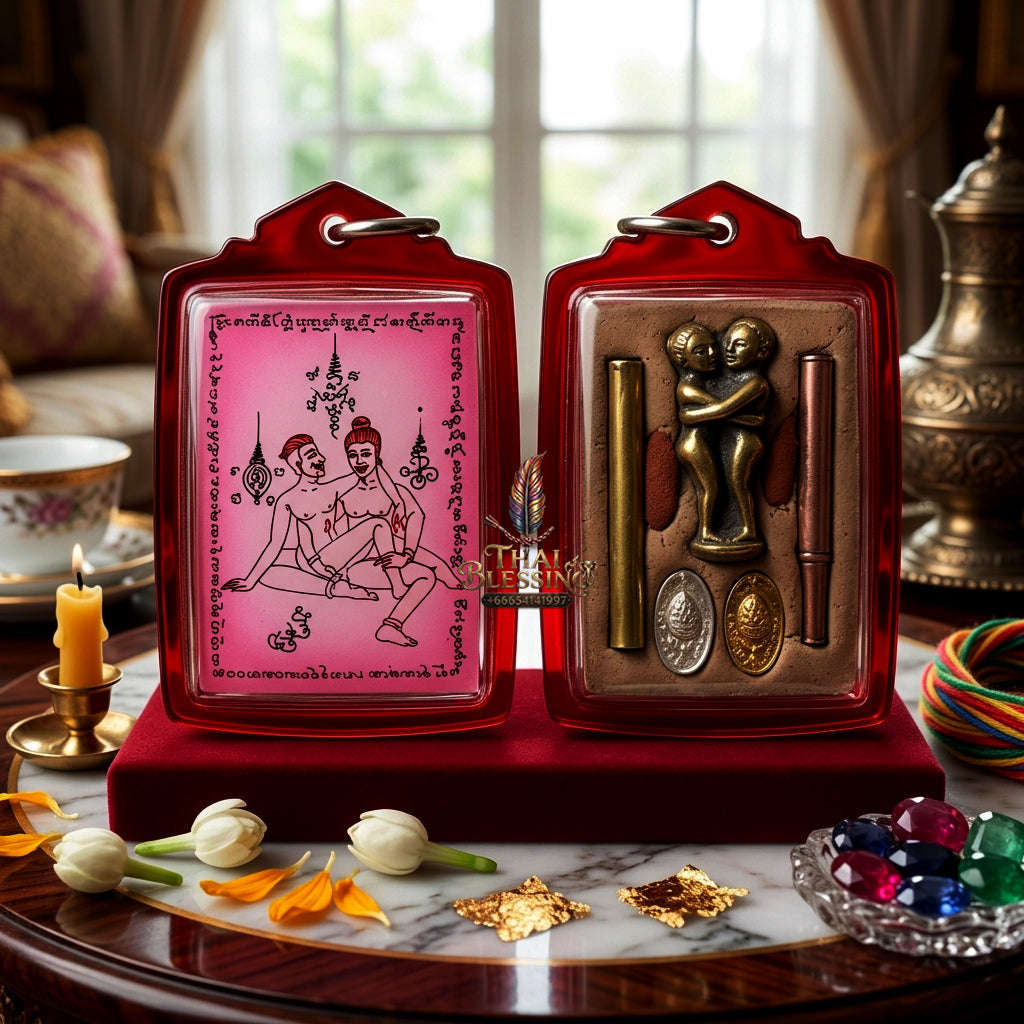 ✨ [The Sovereign of Masculine Union: Master-Edition Locket] Sacred "Phaya The Krua" (The Lord of Universal Enticement) – Special "Pink-Field" Edition (Same-Sex Attraction) – Master-Blessed by Achan Manit Techawaro (2021)