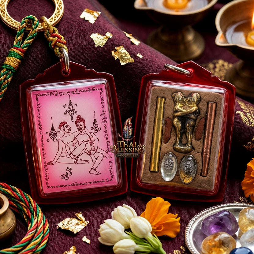 ✨ [The Sovereign of Masculine Union: Master-Edition Locket] Sacred "Phaya The Krua" (The Lord of Universal Enticement) – Special "Pink-Field" Edition (Same-Sex Attraction) – Master-Blessed by Achan Manit Techawaro (2021)