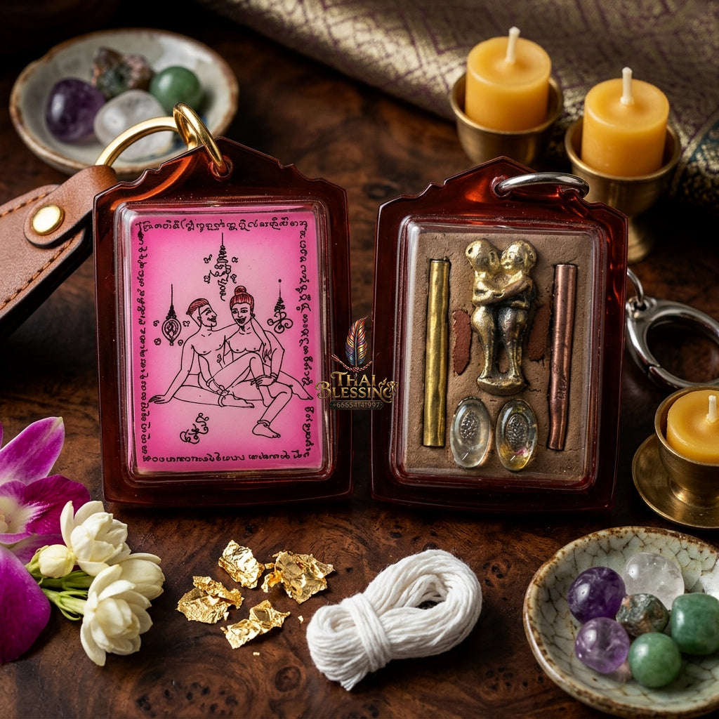 ✨ [The Sovereign of Masculine Union: Master-Edition Locket] Sacred "Phaya The Krua" (The Lord of Universal Enticement) – Special "Pink-Field" Edition (Same-Sex Attraction) – Master-Blessed by Achan Manit Techawaro (2021)