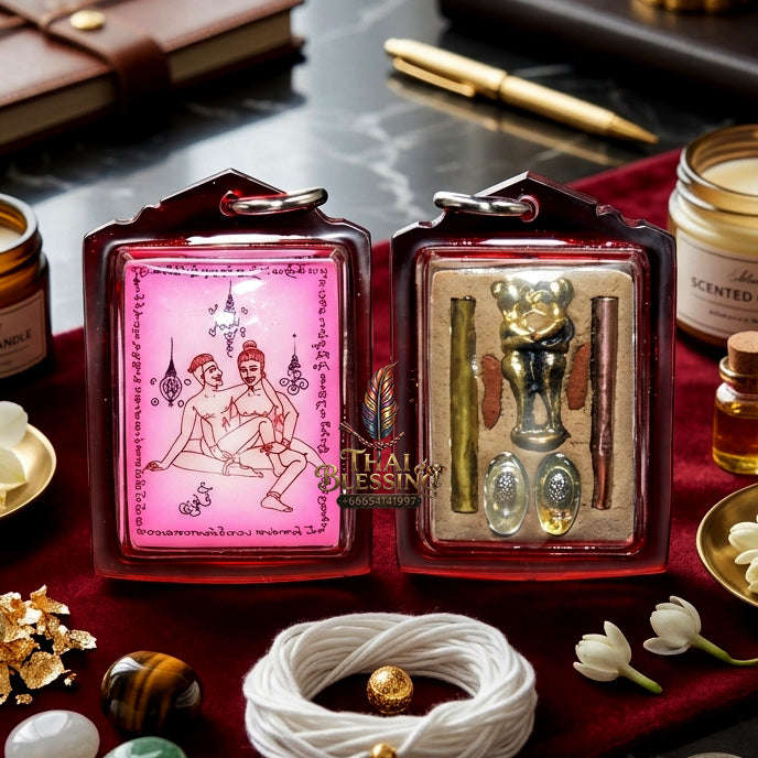 ✨ [The Sovereign of Masculine Union: Master-Edition Locket] Sacred "Phaya The Krua" (The Lord of Universal Enticement) – Special "Pink-Field" Edition (Same-Sex Attraction) – Master-Blessed by Achan Manit Techawaro (2021)