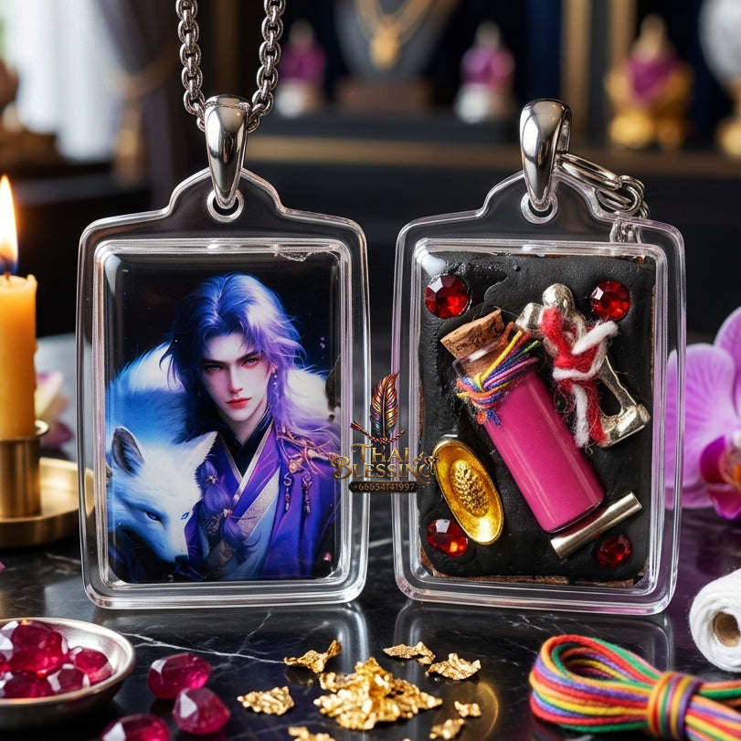 ✨ [The Sovereign of Mystical Allure: The 2025 Master-Edition] Sacred "Male Fox Deity Locket" (The Nine-Tailed Fox King of Wealth & Charm) – Master-Blessed by Kruba Baeng, Wat Ban Tanot (2025/2568)
