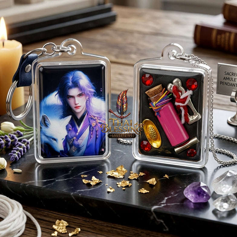 ✨ [The Sovereign of Mystical Allure: The 2025 Master-Edition] Sacred "Male Fox Deity Locket" (The Nine-Tailed Fox King of Wealth & Charm) – Master-Blessed by Kruba Baeng, Wat Ban Tanot (2025/2568)