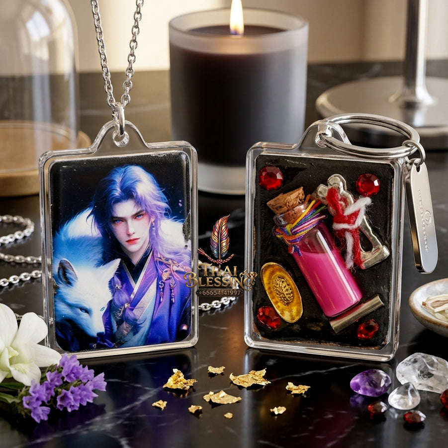 ✨ [The Sovereign of Mystical Allure: The 2025 Master-Edition] Sacred "Male Fox Deity Locket" (The Nine-Tailed Fox King of Wealth & Charm) – Master-Blessed by Kruba Baeng, Wat Ban Tanot (2025/2568)