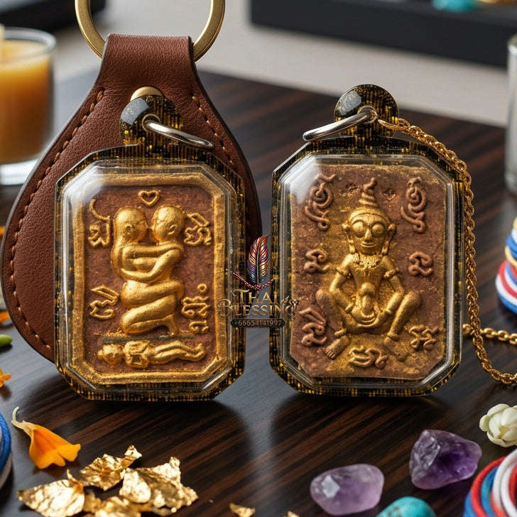 ✨ [The Sovereign of Primal Attraction & Boundless Wealth: Master-Level Edition] Sacred "Inn Khu Saneha Pha Ruay" (The Couple of Desire & Prosperity) – Special Edition: Crafted from "Jao Sap" (Lord of Wealth) Occult Powder