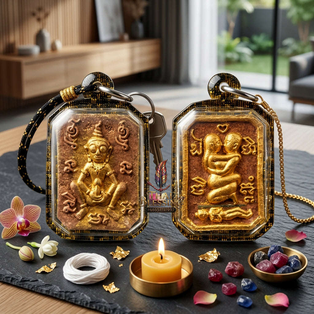 ✨ [The Sovereign of Primal Attraction & Boundless Wealth: Master-Level Edition] Sacred "Inn Khu Saneha Pha Ruay" (The Couple of Desire & Prosperity) – Special Edition: Crafted from "Jao Sap" (Lord of Wealth) Occult Powder
