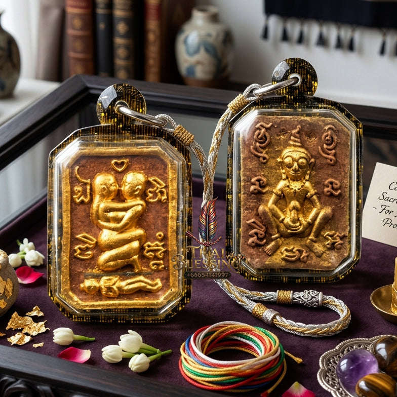 ✨ [The Sovereign of Primal Attraction & Boundless Wealth: Master-Level Edition] Sacred "Inn Khu Saneha Pha Ruay" (The Couple of Desire & Prosperity) – Special Edition: Crafted from "Jao Sap" (Lord of Wealth) Occult Powder