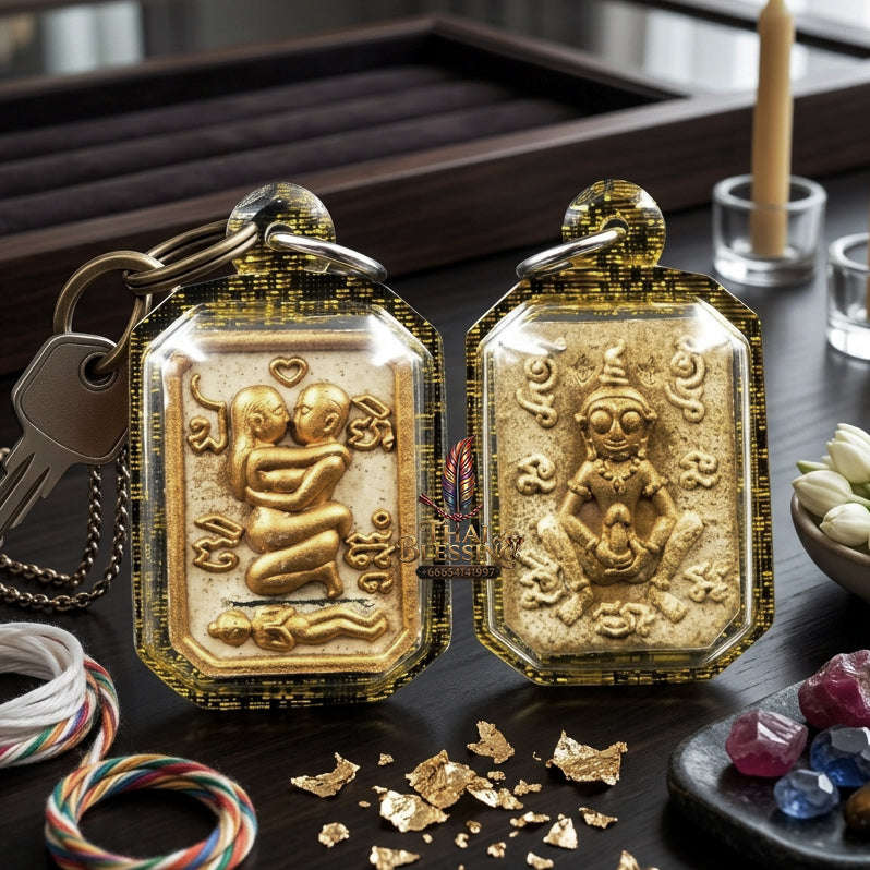 ✨ [The Sovereign of Primal Attraction & Boundless Wealth: Sacred Herb Edition] Sacred "Inn Khu Saneha Pha Ruay" (The Couple of Desire & Prosperity) – Special Edition: Crafted from the Legendary "108 Maha Saneh" Sacred Herb Blend