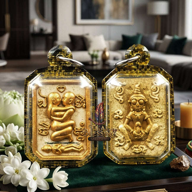 ✨ [The Sovereign of Primal Attraction & Boundless Wealth: Sacred Herb Edition] Sacred "Inn Khu Saneha Pha Ruay" (The Couple of Desire & Prosperity) – Special Edition: Crafted from the Legendary "108 Maha Saneh" Sacred Herb Blend