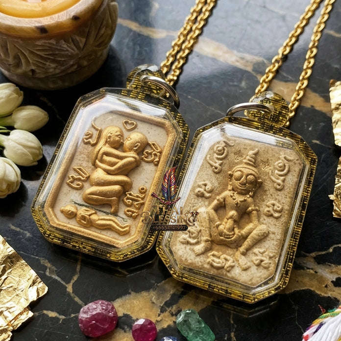✨ [The Sovereign of Primal Attraction & Boundless Wealth: Sacred Herb Edition] Sacred "Inn Khu Saneha Pha Ruay" (The Couple of Desire & Prosperity) – Special Edition: Crafted from the Legendary "108 Maha Saneh" Sacred Herb Blend