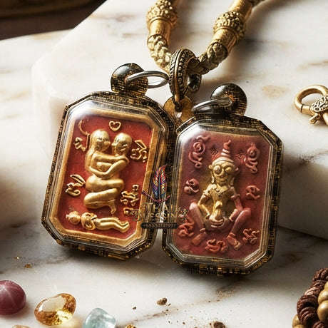 ✨ [The Sovereign of Primal Attraction & Boundless Wealth] Sacred "Inn Khu Saneha Pha Ruay" (The Couple of Desire & Prosperity) – Special Edition: Crafted from the Legendary "Red Chicken" (Kai Daeng) Herb