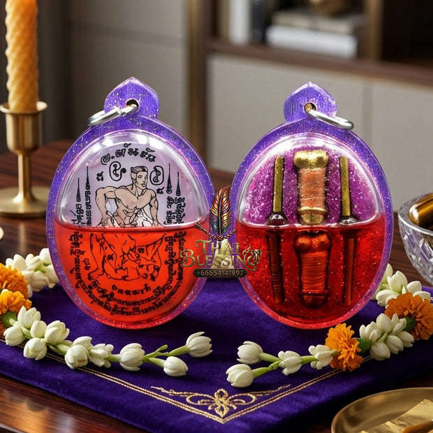 ✨ [The Sovereign of Primal Union: The Master-Oil Edition] Sacred "Inn Khu Sa-Kod Kam" (The Couple of Hypnotic Lust) – Special Same-Sex Edition – Master-Blessed by Achan Ton Rak (Salak Yan) (2018)