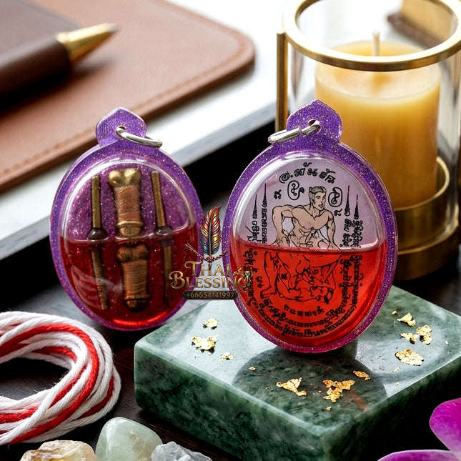 ✨ [The Sovereign of Primal Union: The Master-Oil Edition] Sacred "Inn Khu Sa-Kod Kam" (The Couple of Hypnotic Lust) – Special Same-Sex Edition – Master-Blessed by Achan Ton Rak (Salak Yan) (2018)
